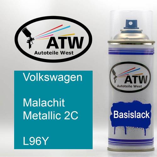 Volkswagen, Malachit Metallic 2C, L96Y: 400ml Sprühdose, von ATW Autoteile West.